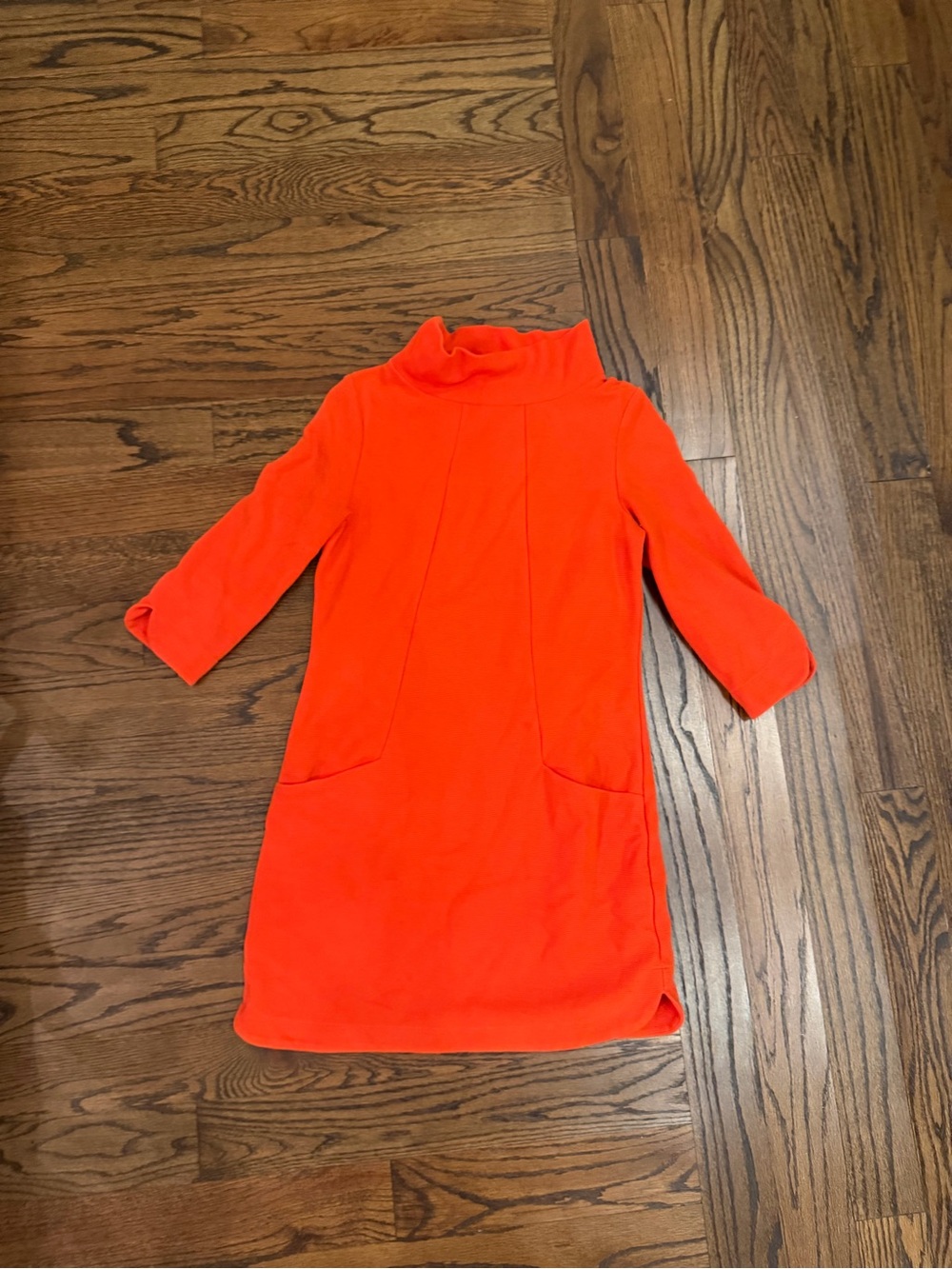 Boden Bright Orange/Red Turtleneck Knit Dress